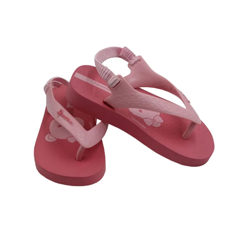 Chinelo Ipanema Infantil Bebê com Elastico Estampa Urso Ursinho Amarelo Marrom Rosa Xinelo
