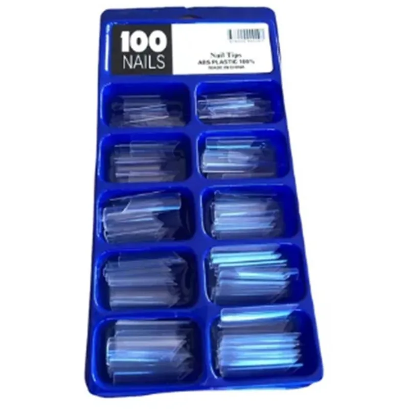 Kit com 100 tips Para Unhas Transparente alta Resistencia