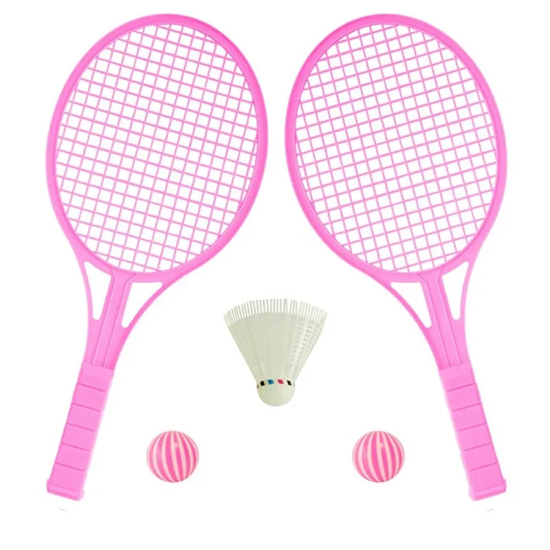 Jogo De Peteca Com 2 Raquetes 2 Bolas Peteca Brinquedo Infantil Rosa