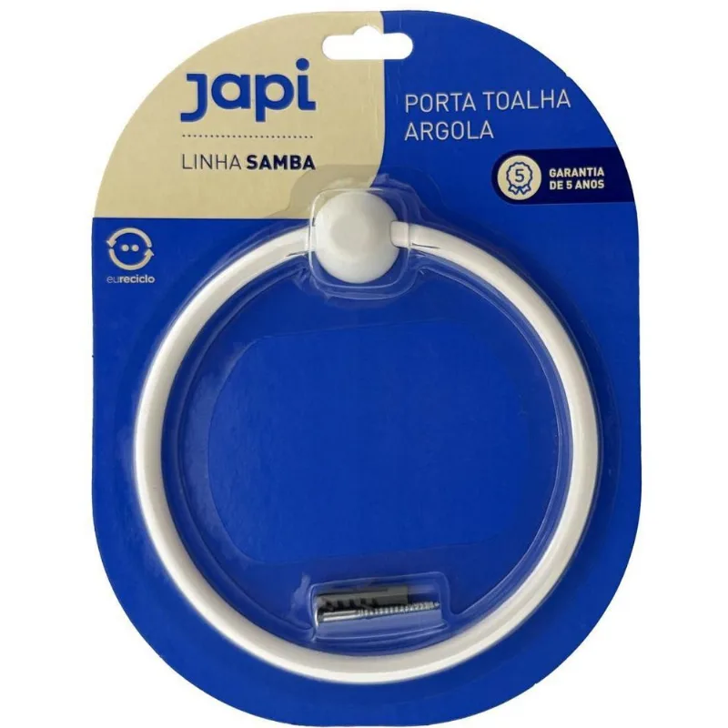 Porta Toalha Japi Argola Samba JASB Branco