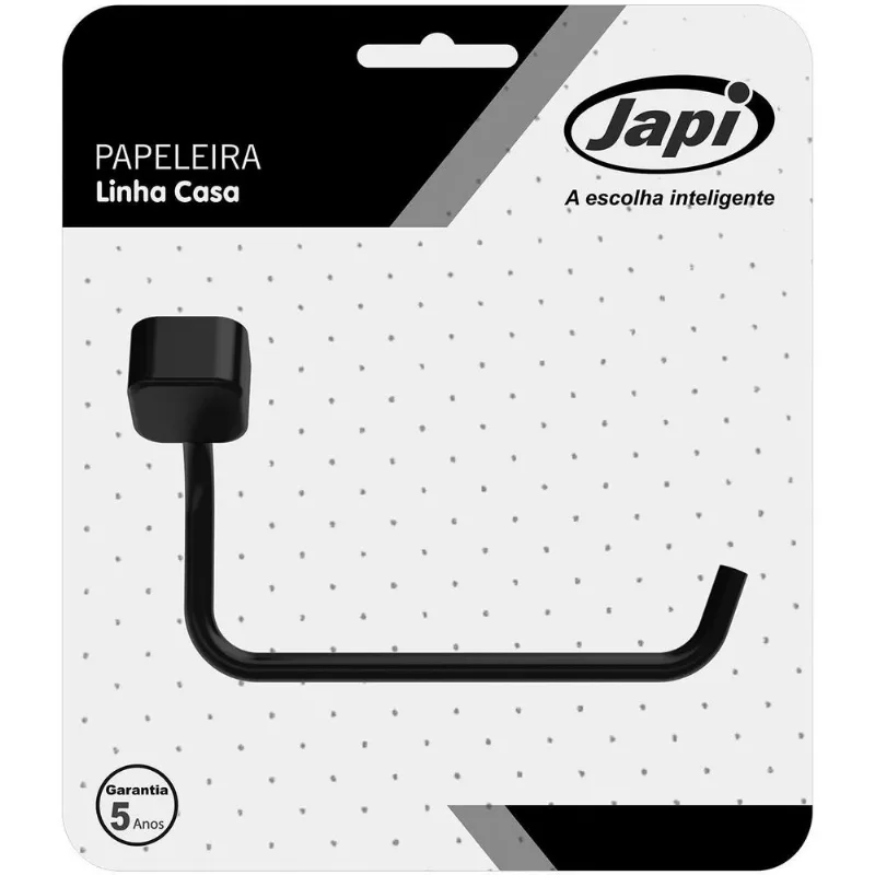 Papeleira Japi Casa Quadrado Preto - Japi