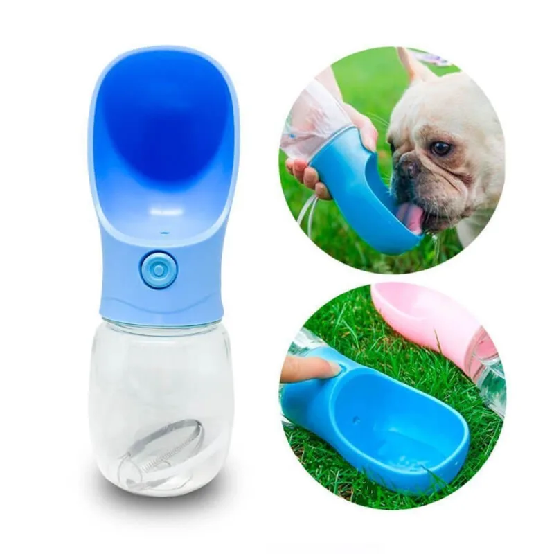 Garrafa de Água Portátil para Cães e Gatos Tipo Squeeze Automática 280ML - OUTRAS