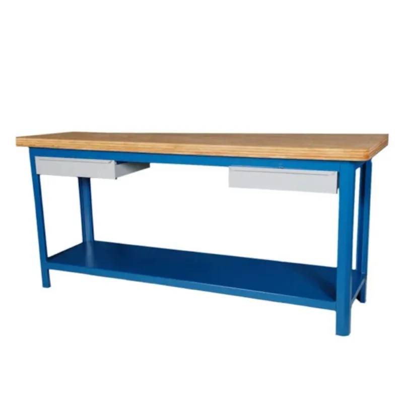 Bancada com Tampo de Compensado com 2 Gavetas Fercar 202CD 202CD - AZUL