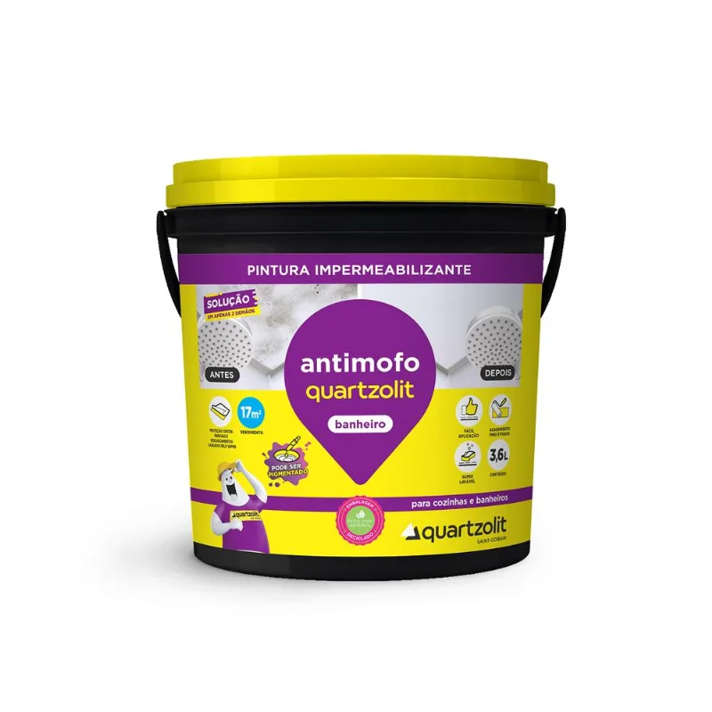 Impermeabilizante Antimofo Banheiro Gl 3,6L Quartzolit