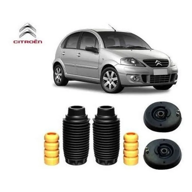 2 Kit Coxim Batente Amortecedor Dianteiro Citroen C3 2008 2009 2010 2011