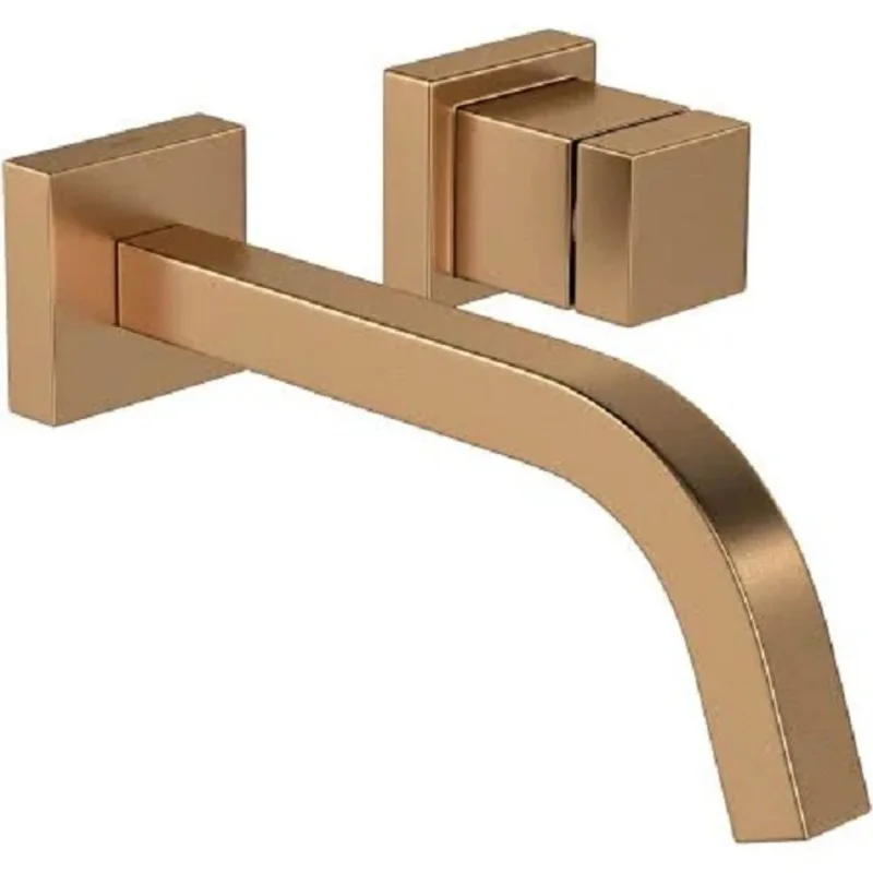 Torneira para Lavatório de Parede DN/20 Cubo Gold Matte Deca
