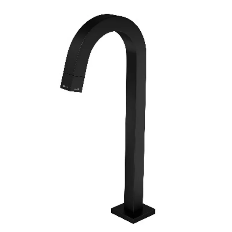 Torneira De Mesa Bica Alta Para Lavatório Tube Black Matte Deca