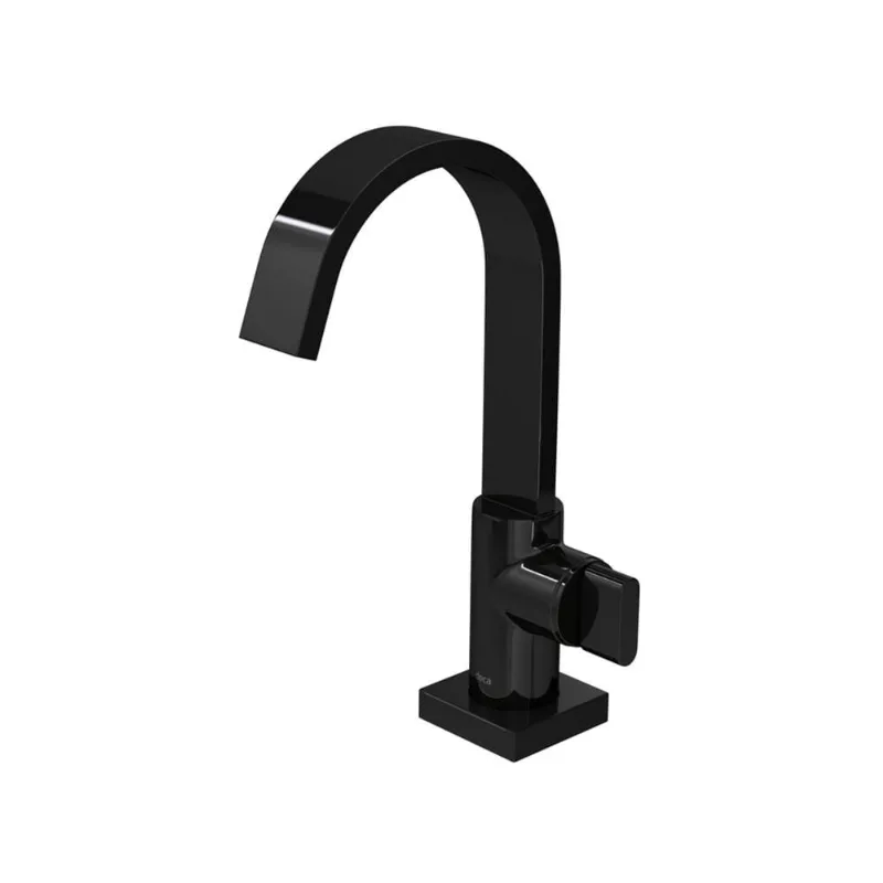 Torneira Deca de Mesa Bica Alta para Lavatório Polo Black Noir