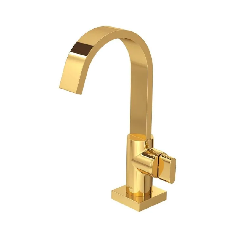 Torneira Deca de Mesa Bica Alta para Lavatório Polo Gold