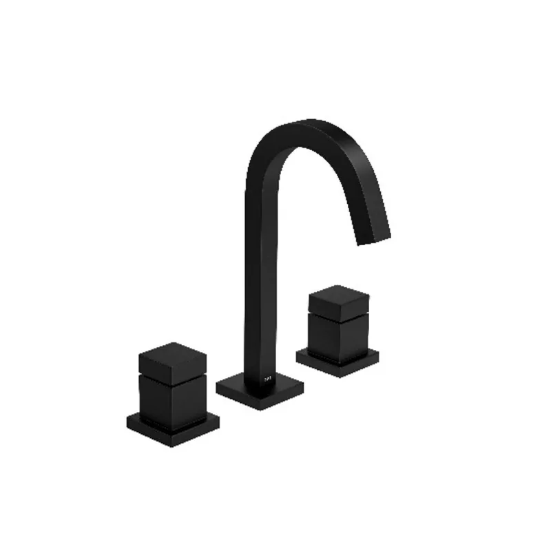 Misturador De Mesa Bica Alta Para Lavatório Cubo Black Matte Deca
