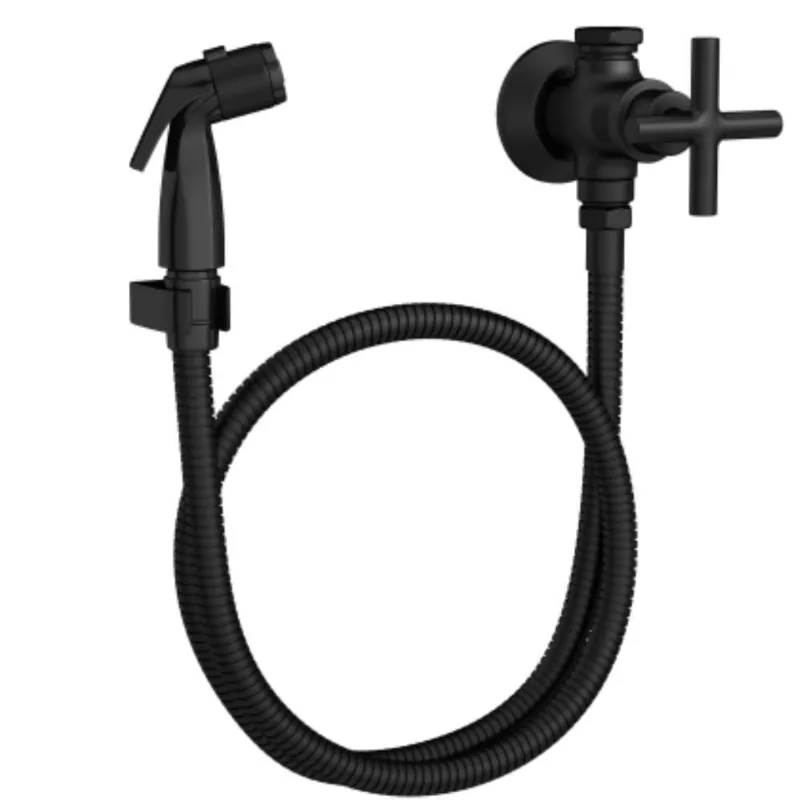 Ducha Higiênica Com Registro E Derivação Duna Clássica Black Matte Deca - Deca - Casa E Construção