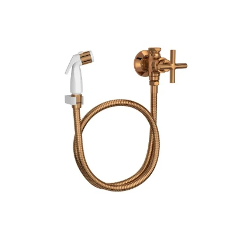Ducha Higiênica com Registro e Derivação Gatilho BR Duna Classica Red Gold Deca