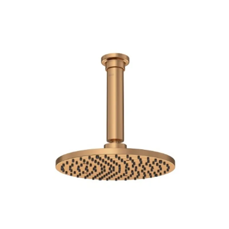 Chuveiro para Teto com Tubo Temperatura Máxima 70°C Aquamax NBR 15206 Gold Matte Deca