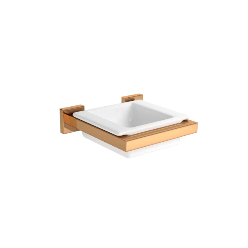 Saboneteira de Parede Quadratta Red Gold Deca