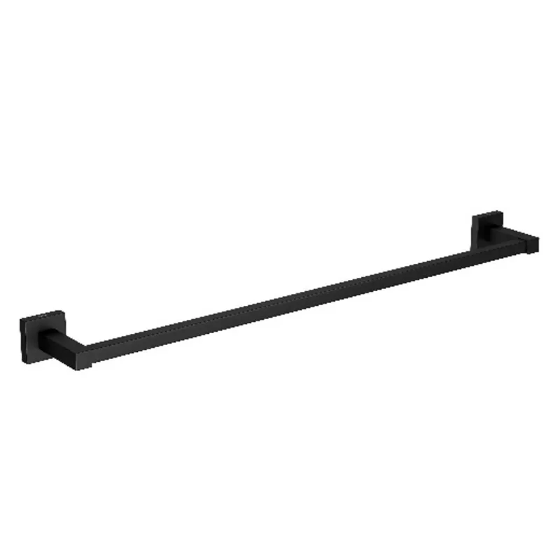 Porta Toalha Barra Quadratta Black Matte Deca