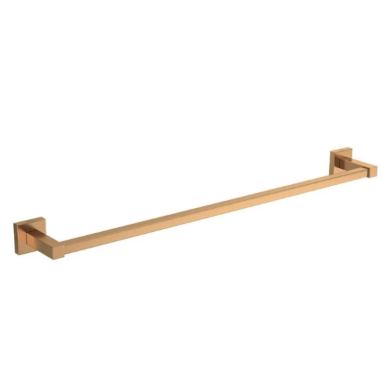 Porta Toalha Barra 59cm Quadratta Gold Matte Deca