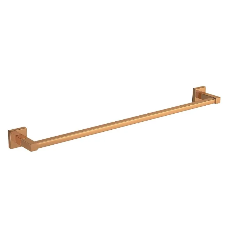 Porta Toalha Barra 59,6cm Quadratta Red Gold Deca