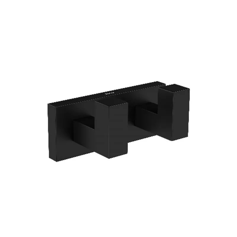 Cabide Duplo Quadratta Black Matte Deca