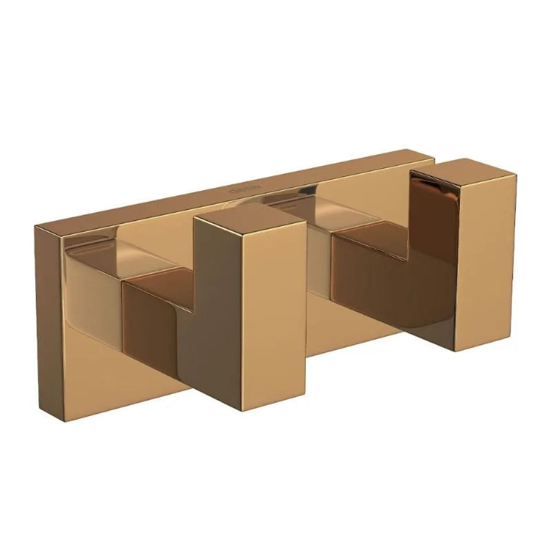 Cabide Duplo Quadratta Red Gold Deca - DECA METAIS