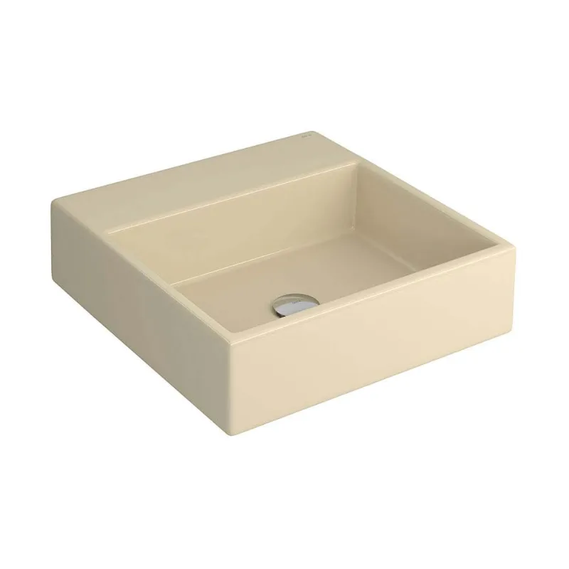 Cuba para banheiro de apoio quadrada 41x41cm com mesa L.73.37 creme Deca