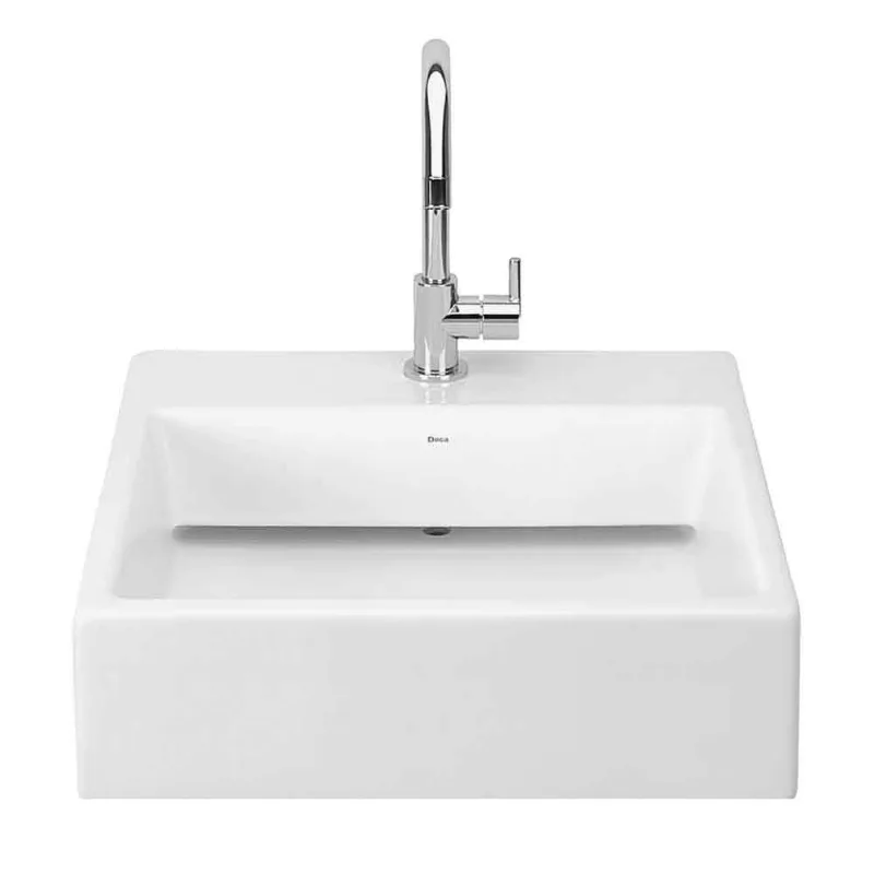 Cuba para banheiro de apoio quadrada 46x46cm L86 gelo Deca