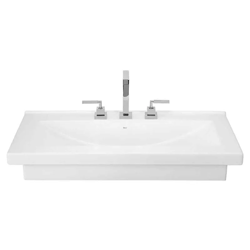 Cuba para Banheiro Deca de Apoio ou Sobrepor Retangular 90x45cm L95 Gelo