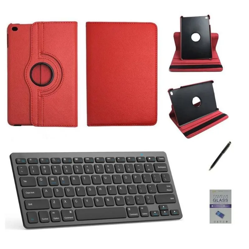 Kit Capa 360/Can/Pel/Teclado iPad 6 geração 9,7 ' Verm