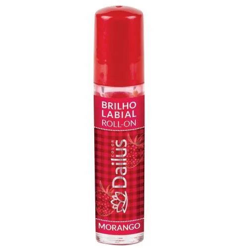 Brilho Labial Roll On Dailus Color Morango - DAILUS - Higiene E Beleza