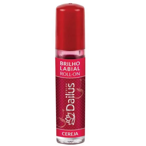 Brilho Labial Roll On Dailus Color Cereja - DAILUS - Higiene E Beleza