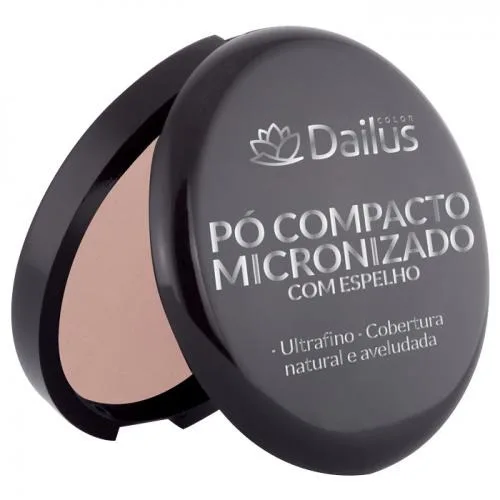 Pó Compacto Micronizado Com Espelho Dailus Color 14 Translúcido - DAILUS - Higiene E Beleza