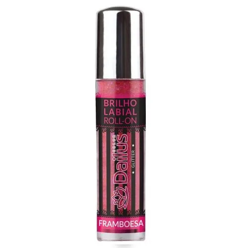 Brilho Labial Com Glitter Roll On Dailus Color Framboesa - GLITTER - Higiene E Beleza