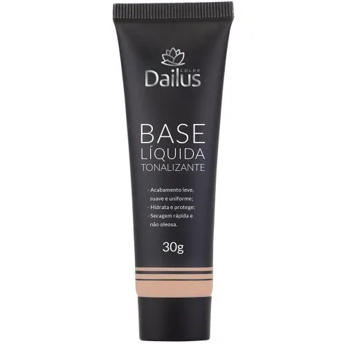 Base Líquida Tonalizante Dailus Color 02 Clara 30gr - DAILUS - Higiene E Beleza
