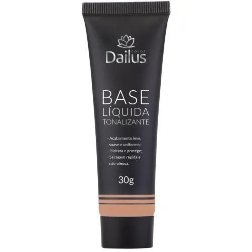 Base Líquida Tonalizante Dailus Color 08 Escura 30gr - DAILUS - Higiene E Beleza