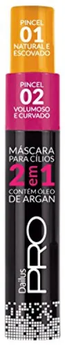 Mascara P/cilios Dailus 2em 1 - DAILUS - Higiene E Beleza