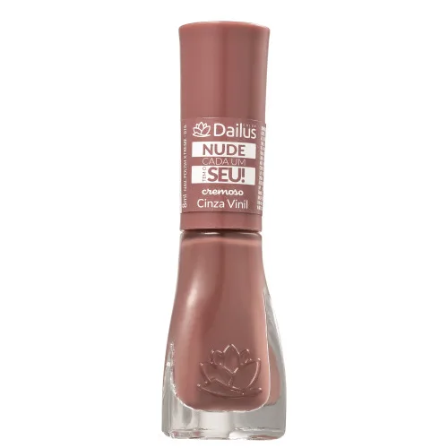 Esmalte Cremoso Nude 16 Cinza Vinil 8ml Dailus - DAILUS - Higiene E Beleza