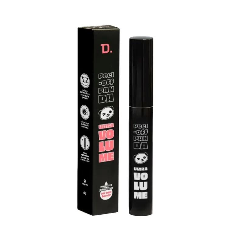 Máscara de Cílios Peel Off Panda Ultra Volume cor Preta 6g - DAILUS - Beleza