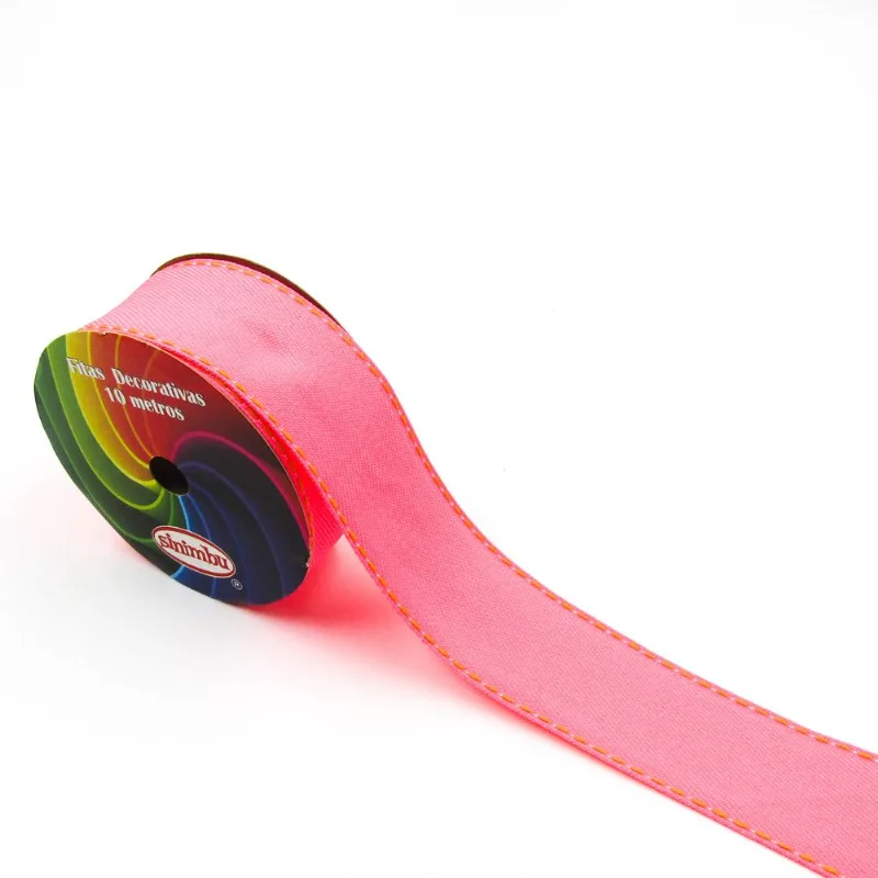 FITA JEANS PESPONTADA SINIMBU 1785 38MM 034M - Pink Neon 034