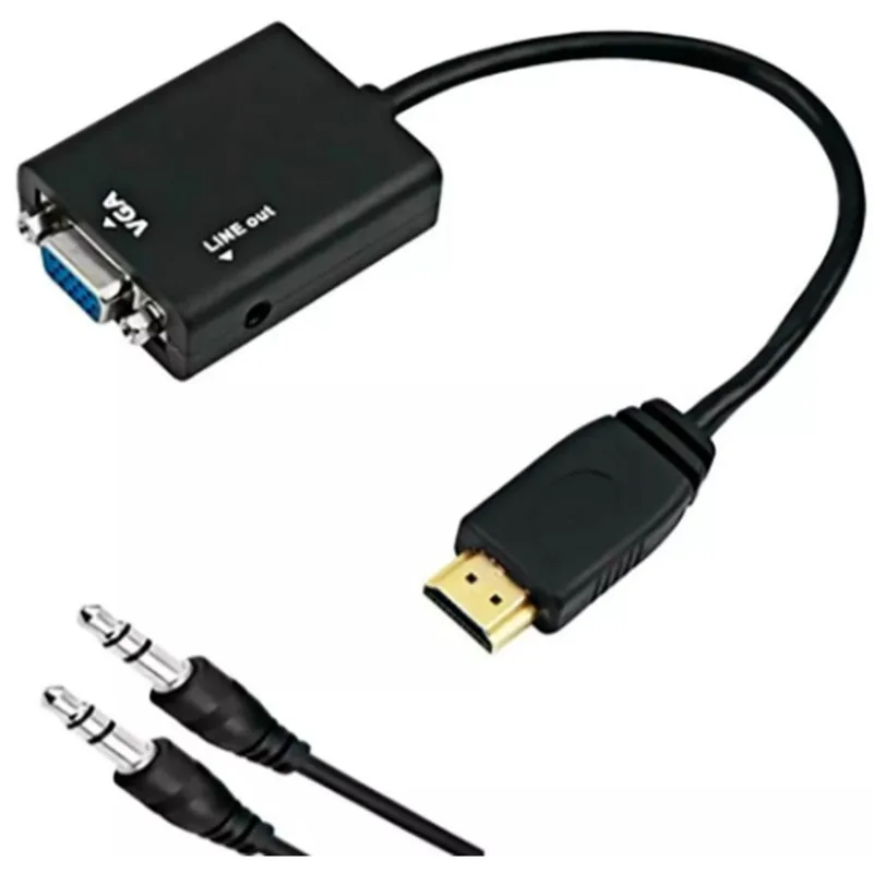 Cabo Conversor De Sinal Digital Para Analogico Hdmi Pra Vga