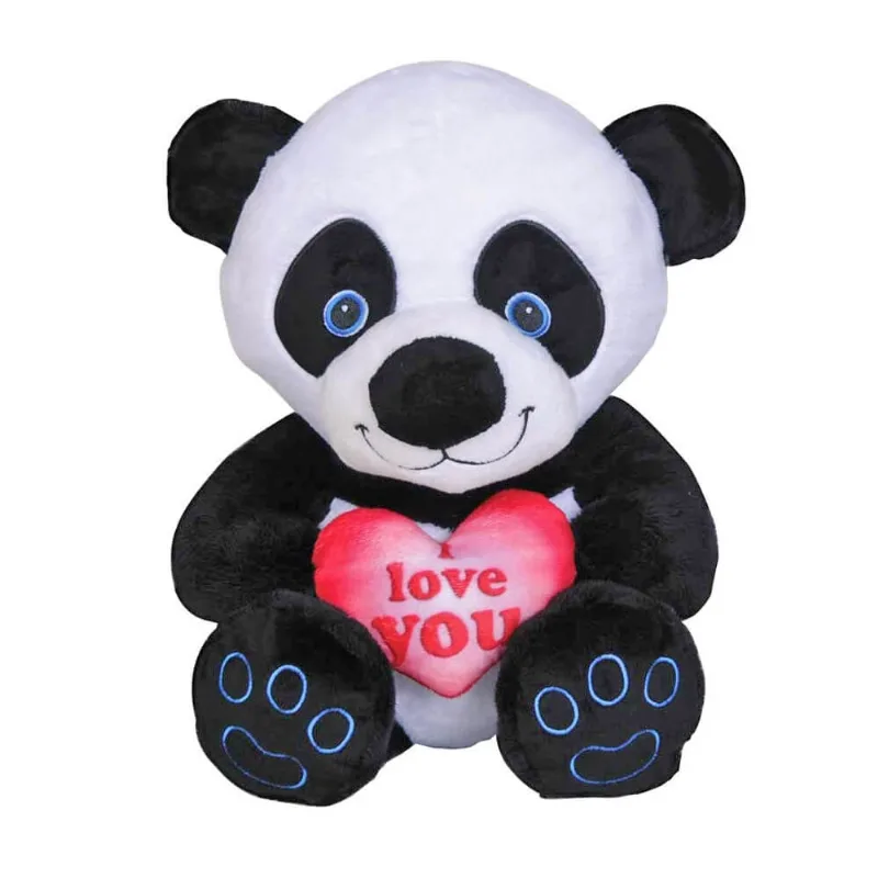 Pelucia Urso Panda I Love You Sentado 32cm Lovely