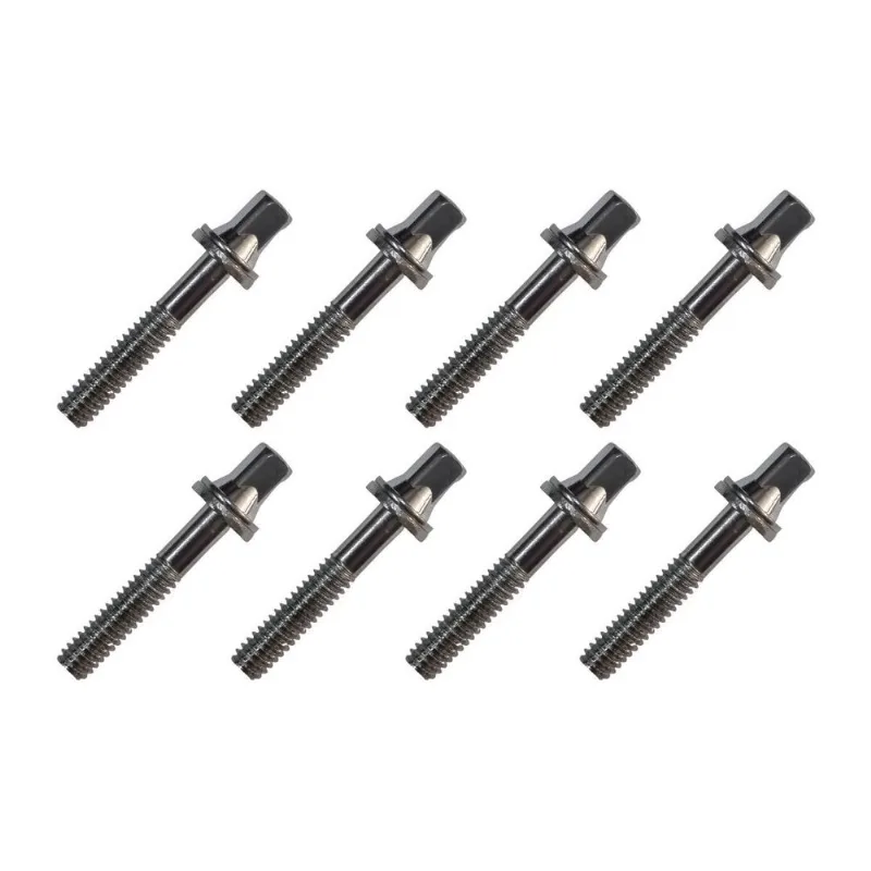 Kit 8 Parafuso Afinação De Bateria 30mm X 5mm 7/32 Cromado