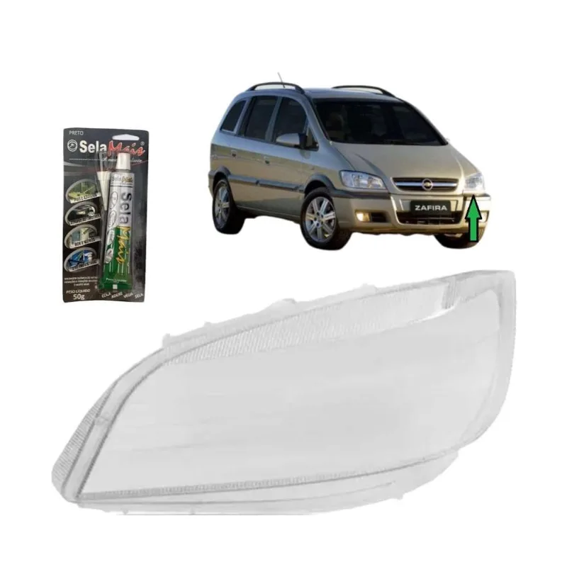 Lente Farol Principal Chevrolet Zafira 2001 a 2012 le + Cola