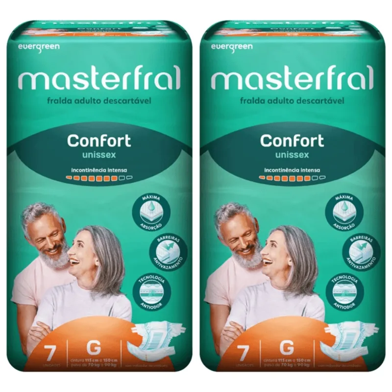 Kit 2 Fraldas Masterfral Confort G c/7 Unidades cada