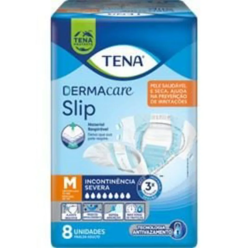 Kit 4 Fraldas para adultos Tena Dermacare Slip M c/ 8 Unidades cada