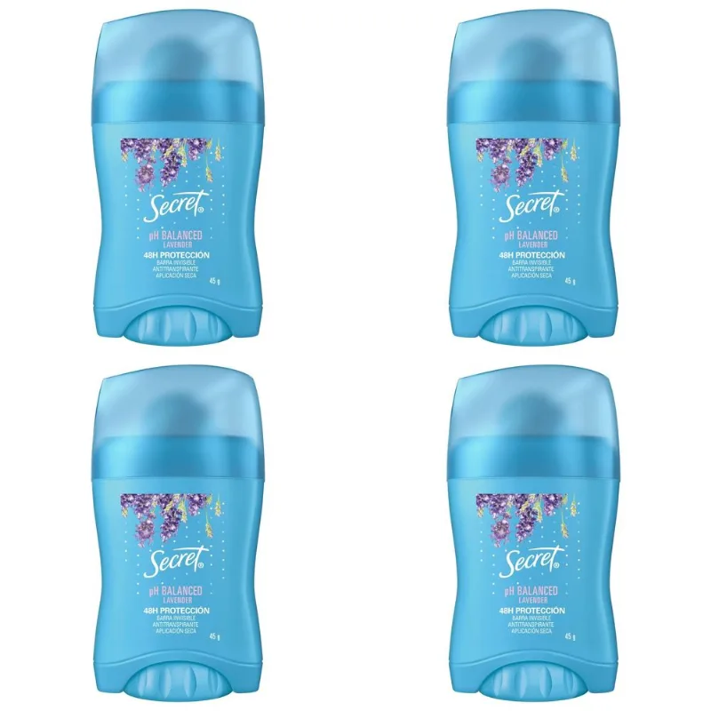 Kit c/4 Unidades de Desodorante Barra Secret Lavanda 45g