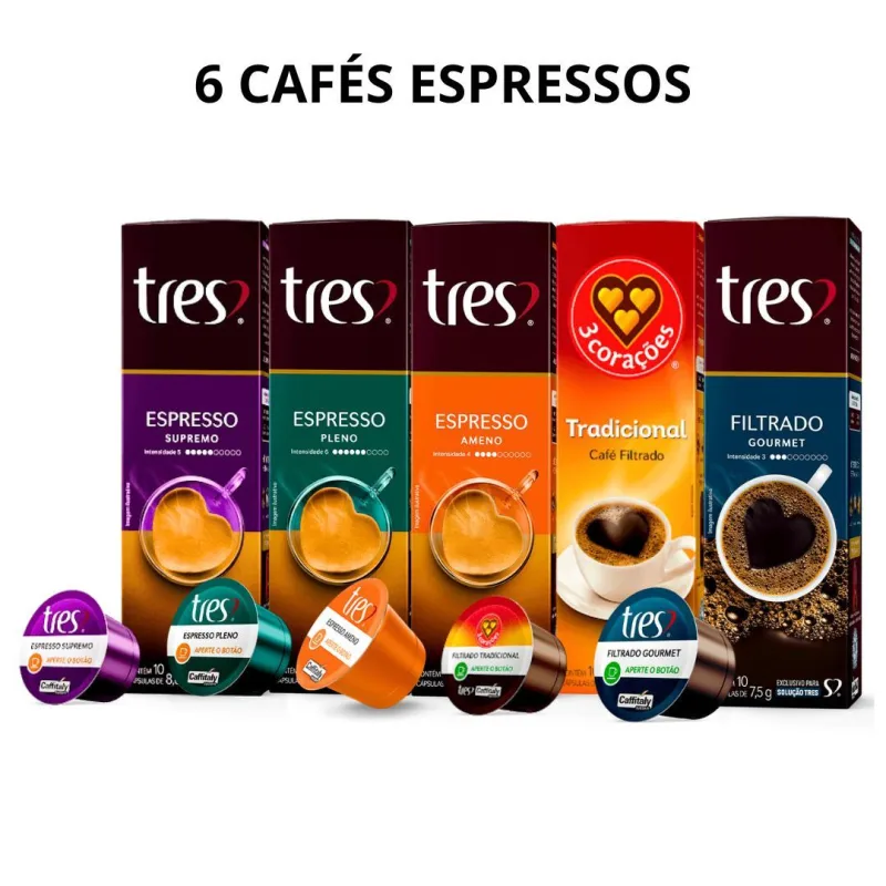 50 Cápsulas Café Tres Corações - Escolha O Seu - Não Informado - Mercearia