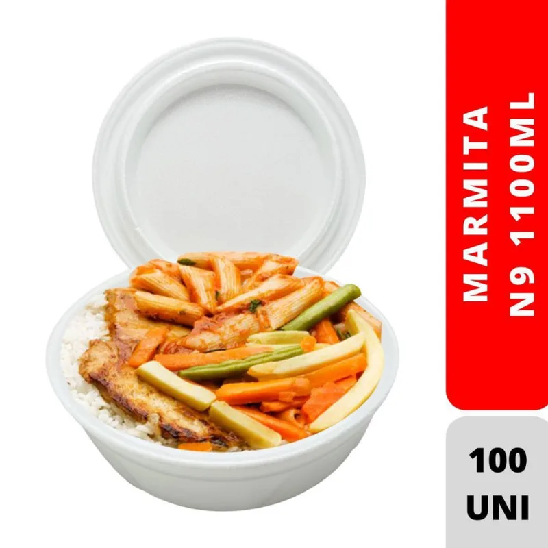 Marmitex Isopor Spumapac N9 Com 100 Un