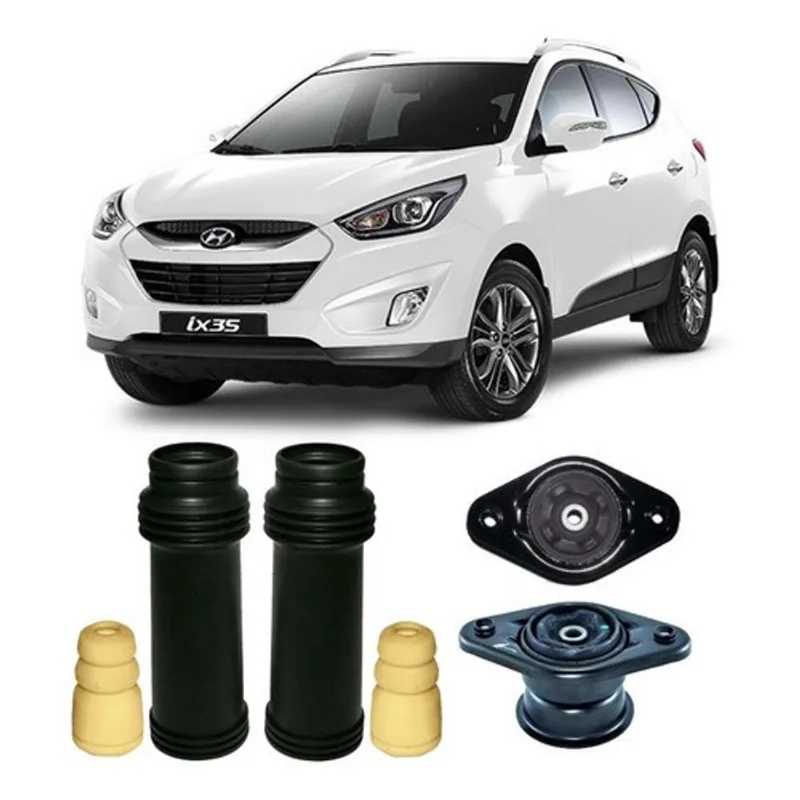 Par Kit Coxim Batente Coifa Traseiro Hyundai Ix35 2010 2011 2012 2013 2014 2015