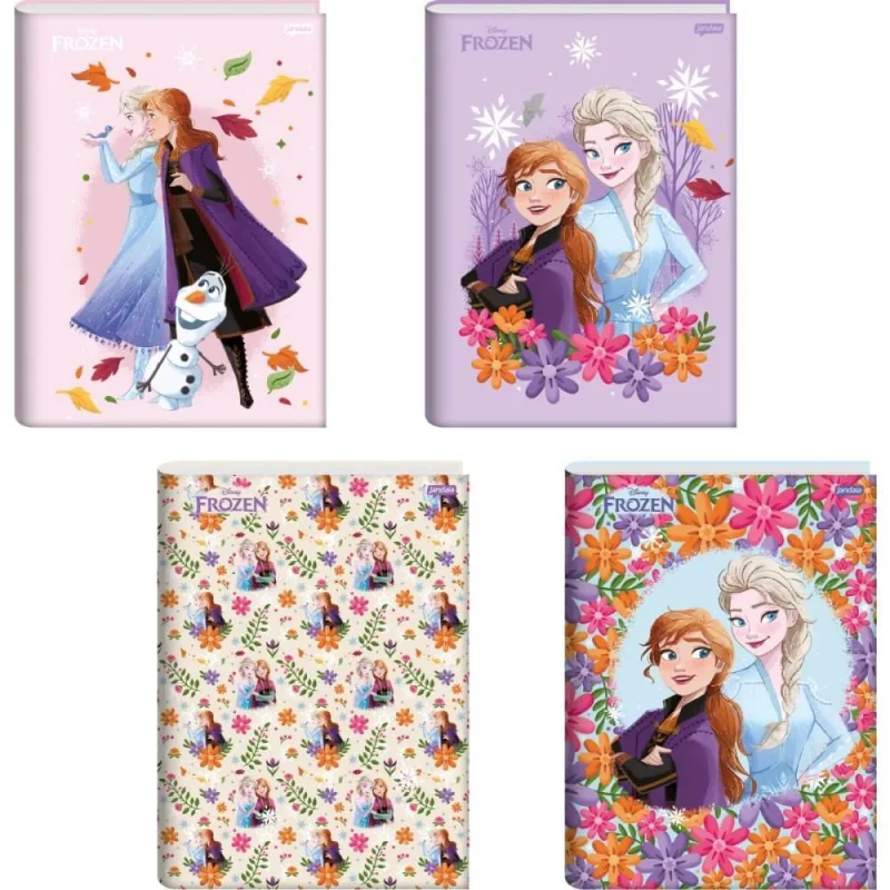 Caderno Brochurao Capa Dura Frozen 80FLS. - Jandaia - Papelaria