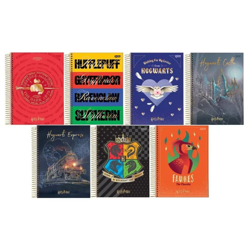 Caderno Linguagem Harry Potter Espiral 96 Folhas Capa Dura