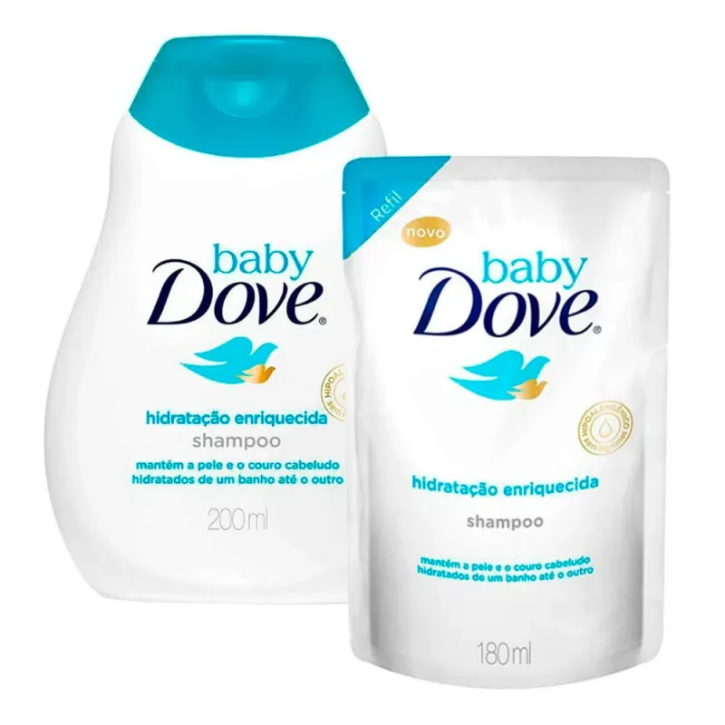 Kit Shampoo Dove Baby + Refil C/ Desconto Especial - Dove - Shampoo